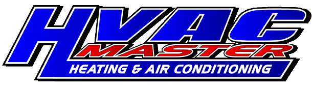 HVAC Master LLC logo featuring blue snowflake and AC airflow icon for air conditioning